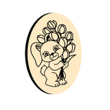 Bunny and Tulip Oval Wax Seal Stamps