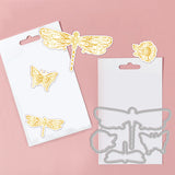 Globleland 2 Pieces Dragonfly, Butterfly, Flower Hot Foil Plate, for DIY Scrapbooking, Photo Album Decorative, Cards Making, Stamp Sheets