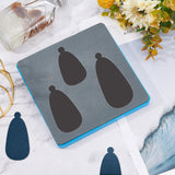 Globleland Earring Cutting Dies Leather Pear Shape Pattern Scrapbook Embossing Wooden Die Cutting Leather Mold with Anti-Cracking Plastic Protective Box 6x6in