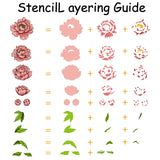 Globleland Peony Clear Silicone Stamp Seal for Card Making Decoration and DIY Scrapbooking