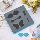 Globleland Cutting Dies Leather Bow-knot Pattern Cutting Dies Stencils Moulds Embossing Tool Plastic Protective Box for DIY Scrapbooking Card Craft