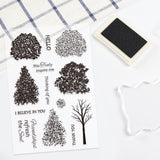 1Pc Carbon Steel Cutting Dies Stencils & 1 Sheet PVC Plastic Stamps, for DIY Scrapbooking/Photo Album, Decorative Embossing DIY Paper Card, Tree Pattern