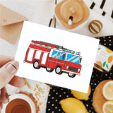 Globleland Firefighter, Fire Truck, Fighting Fire, Fire Clear Silicone Stamp Seal for Card Making Decoration and DIY Scrapbooking