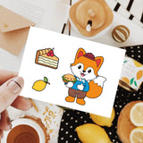 Fox, Food, Apple Pie, Candy, Pumpkin, Fruit, Pear, Lemon, Cherries, Fallen Leaves Clear Silicone Stamp Seal for Card Making Decoration and DIY Scrapbooking