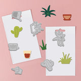 Globleland Greenhouse Potted Plants Carbon Steel Cutting Dies Stencils, for DIY Scrapbooking/Photo Album, Decorative Embossing DIY Paper Card