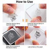 Globleland Clear Silicone Stamp Seal for Card Making Decoration and DIY Scrapbooking, Including Cat, Butterfly