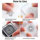 Globleland Mountain Scenery Clear Stamps Silicone Stamp Seal for Card Making Decoration and DIY Scrapbooking