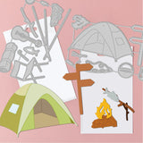 Globleland Camping Tent Carbon Steel Cutting Dies Stencils, for DIY Scrapbooking/Photo Album, Decorative Embossing DIY Paper Card