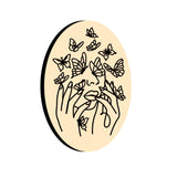 Hand and Butterfly Oval Wax Seal Stamps