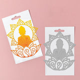 Globleland Buddha, Buddhism, Mandala Carbon Steel Cutting Dies Stencils, for DIY Scrapbooking/Photo Album, Decorative Embossing DIY Paper Card