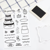 1Pc Carbon Steel Cutting Dies Stencils & 1 Sheet PVC Plastic Stamps, for DIY Scrapbooking/Photo Album, Decorative Embossing DIY Paper Card, Cake Pattern