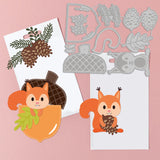 Globleland Pine Cones, Thanksgiving Carbon Steel Cutting Dies Stencils, for DIY Scrapbooking/Photo Album, Decorative Embossing DIY Paper Card