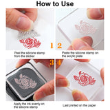 Globleland Teapot, Teacup, Rose Flower Clear Silicone Stamp Seal for Card Making Decoration and DIY Scrapbooking