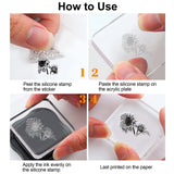 Globleland Sunflower, Realistic, Foliage, Border, Watering Can, Love Clear Silicone Stamp Seal for Card Making Decoration and DIY Scrapbooking