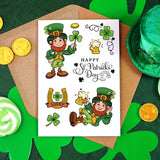 Globleland Happy St. Patrick's Day, Beer, Elf Clear Stamps Silicone Stamp Seal for Card Making Decoration and DIY Scrapbooking