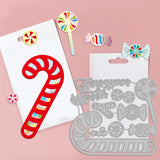 Globleland Christmas Candy, Snowflake Frame Carbon Steel Cutting Dies Stencils, for DIY Scrapbooking/Photo Album, Decorative Embossing DIY Paper Card