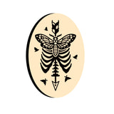 Arrow Skeleton Moth Oval Wax Seal Stamps