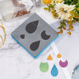 Globleland Leather Cutting Dies Teardrop Pattern Earring Cutting Dies Stencils Moulds Embossing Tool Plastic Protective Box for DIY Scrapbooking Card Craft