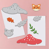 Globleland Mushroom Animal Carbon Steel Cutting Dies Stencils, for DIY Scrapbooking/Photo Album, Decorative Embossing DIY Paper Card