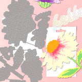 Globleland Small Daisies, Leaves, Cross Stitch Carbon Steel Cutting Dies Stencils, for DIY Scrapbooking/Photo Album, Decorative Embossing DIY Paper Card
