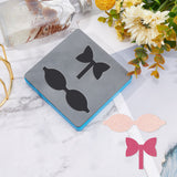 Globleland Die Cutting Leather Bow-knot Earring Cutting Dies Stencil Embossing Craft Decor Leather Mold Template Protective Rubber Box for DIY Paper Card