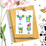 Globleland Layered Drink, Wine Clear Stamps Silicone Stamp Seal for Card Making Decoration and DIY Scrapbooking