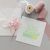 Globleland Hot Foil Plate, for DIY Scrapbooking, Photo Album Decorative, Cards Making, Stamp Sheets, Back to School Season Patterns, Pencils, Stars