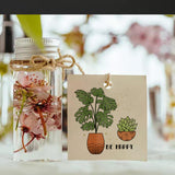 Globleland Plant, Potted Plant, Leaves, Cactus Clear Silicone Stamp Seal for Card Making Decoration and DIY Scrapbooking