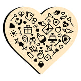 symbol Heart-shaped Wax Seal Stamps