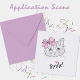 Globleland Cool Cat, Cake, Notebook, Camera Clear Stamps Silicone Stamp Seal for Card Making Decoration and DIY Scrapbooking