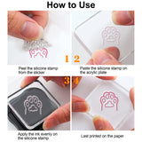 Globleland Stamps Silicone Stamp Seal for Card Making Decoration and DIY Scrapbooking, Includes Cat, Phrase