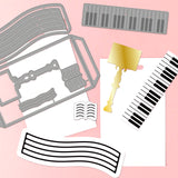 Globleland Piano, Musical Notes, Bird Carbon Steel Cutting Dies Stencils, for DIY Scrapbooking/Photo Album, Decorative Embossing DIY Paper Card