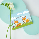 Globleland Fox, Plant, Butterfly Clear Silicone Stamp Seal for Card Making Decoration and DIY Scrapbooking