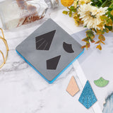 Globleland Die Cutting Leather Tassel Geometric Earring Cutting Dies Stencil Embossing Craft Decor Leather Mold Template Protective Rubber Box for DIY Paper Card