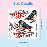 Globleland PVC Sakura Stamp, for DIY Scrapbooking, Bird, 100x100mm
