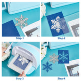 Globleland Christmas Snowflake Carbon Steel Cutting Dies Stencils, for DIY Scrapbooking, Photo Album, Decorative Embossing Paper Card, Stainless Steel Color, 98~116x113~177x0.8mm