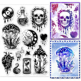 Mushroom Skull Clear Stamps