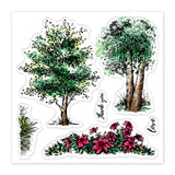 Globleland PVC Sakura Stamp, for DIY Scrapbooking, Tree, 100x100mm