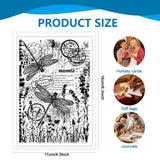 Globleland Custom PVC Plastic Clear Stamps, for DIY Scrapbooking, Photo Album Decorative, Cards Making, Dragonfly, 160x110x3mm