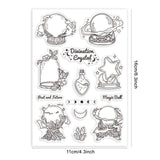 Globleland Custom PVC Plastic Clear Stamps, for DIY Scrapbooking, Photo Album Decorative, Cards Making, Round, 160x110x3mm