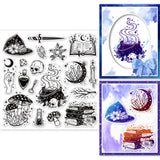 Globleland PVC Plastic Stamps, for DIY Scrapbooking, Photo Album Decorative, Cards Making, Stamp Sheets, Film Frame, Mushroom Pattern, 15x15cm