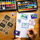 Globleland PVC Stamps, for DIY Scrapbooking, Photo Album Decorative, Cards Making, Stamp Sheets, Film Frame, Mixed Patterns, 21x14.8x0.3cm