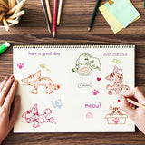 Globleland Stamps Silicone Stamp Seal for Card Making Decoration and DIY Scrapbooking, Includes Cat, Phrase