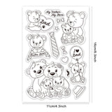 Globleland Animal, Family, Father's Day, Mother's Day, Tie, Bow Tie Clear Silicone Stamp Seal for Card Making Decoration and DIY Scrapbooking