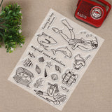 Globleland Ocean, Treasure, Shark Clear Stamps Silicone Stamp Seal for Card Making Decoration and DIY Scrapbooking