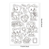 Globleland Back to School Season, Animals, School Bus, School Bag, Globe Clear Silicone Stamp Seal for Card Making Decoration and DIY Scrapbooking