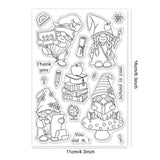 Globleland Gnome, Elves, Learning, School, Books Clear Stamps Silicone Stamp Seal for Card Making Decoration and DIY Scrapbooking