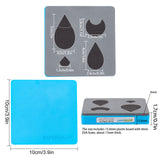 Globleland Leather Cutting Dies Teardrop Pattern Earring Cutting Dies Stencils Moulds Embossing Tool Plastic Protective Box for DIY Scrapbooking Card Craft