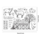 Globleland Farm, Barn, Sheep, Duck, Rabbit, Pig Clear Silicone Stamp Seal for Card Making Decoration and DIY Scrapbooking