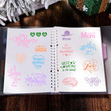 Globleland Mother's Day, Love, Mom Clear Silicone Stamp Seal for Card Making Decoration and DIY Scrapbooking